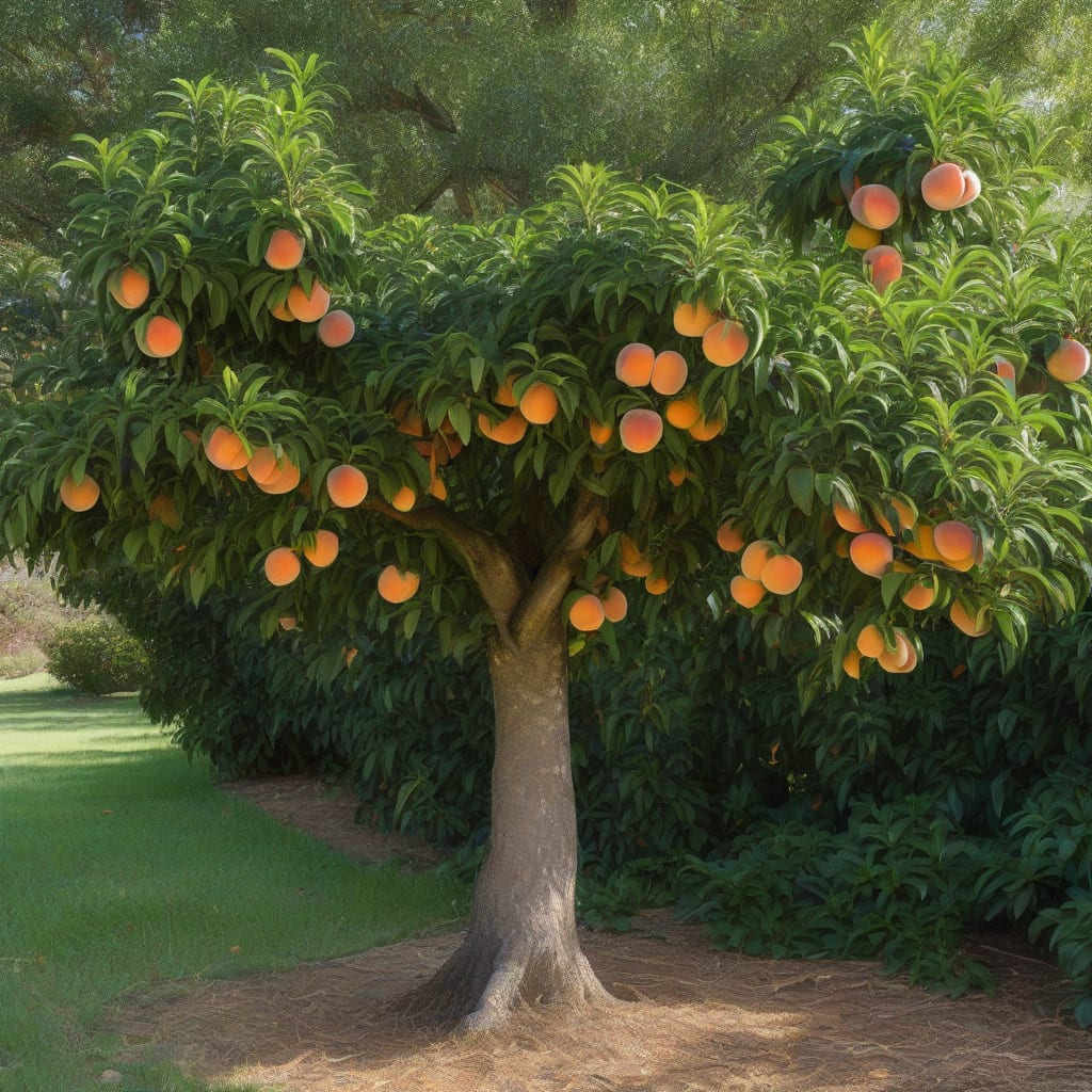 Visual representation of how tall will a peach tree grow