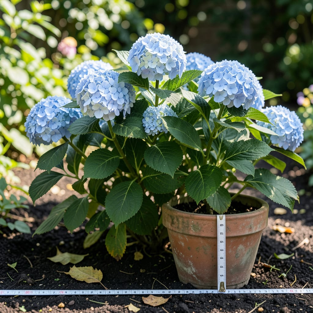 how tall will hydrangeas grow illustration with key details