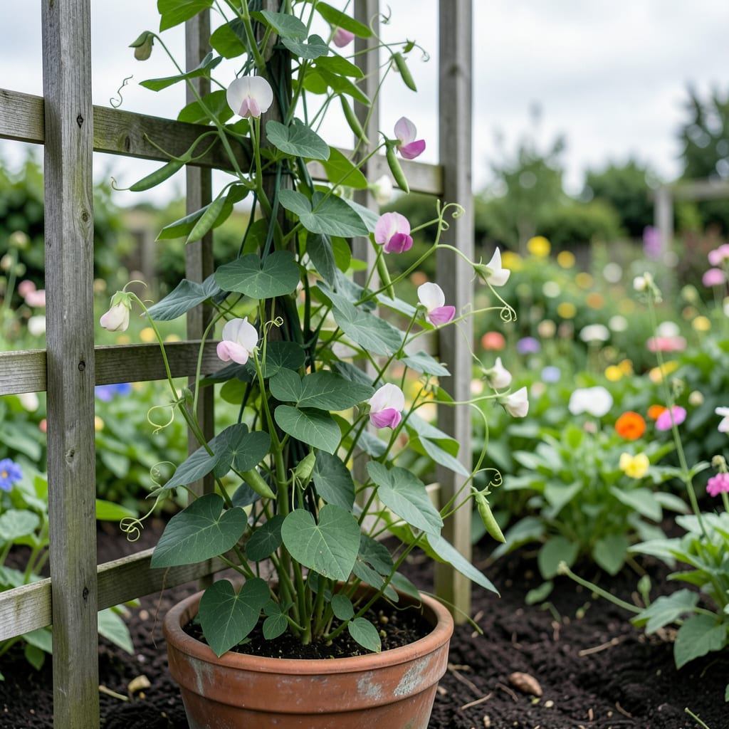 How Tall Will Sweet Peas Grow: Maximizing Height with Expert Tips example with annotations