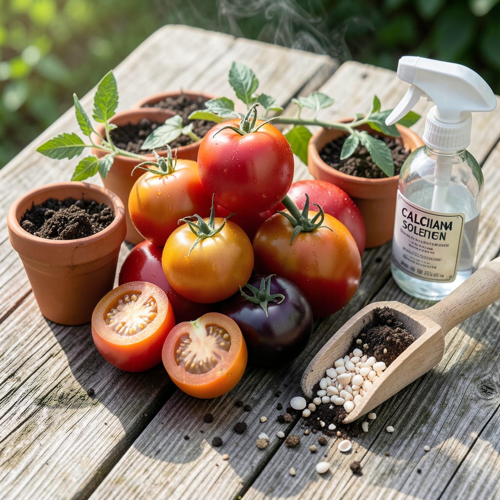 Visual representation of How to Avoid Blossom End Rot in Tomatoes: Calcium Boost for Perfect Fruit