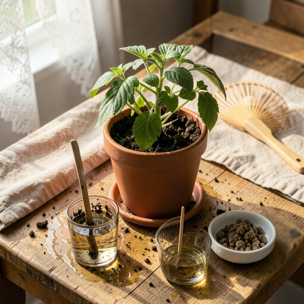 Visual representation of How to Dry Out Overwatered Soil: Fast Rescue for Drowning Plants