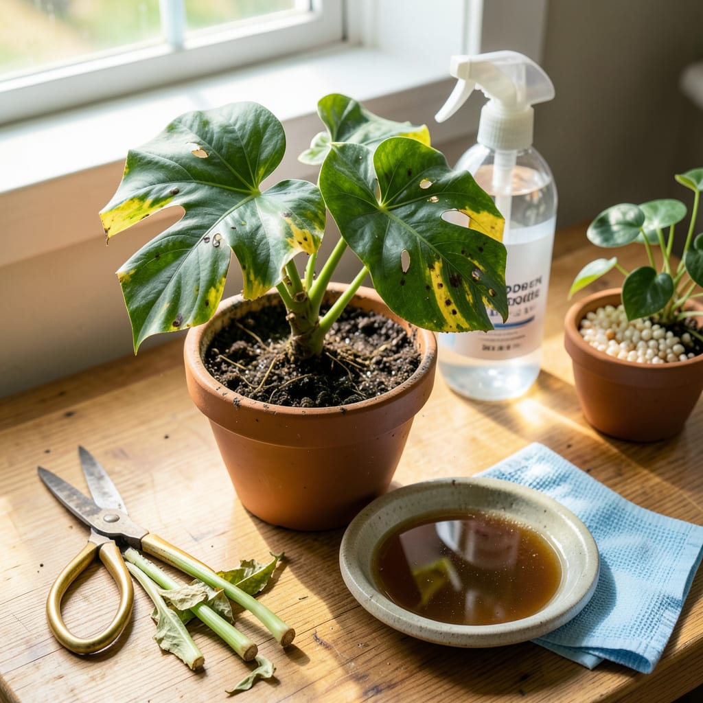 How to Fix an Overwatered Plant: The 3 Step Rescue for Droopy Leaves detailed visual guide