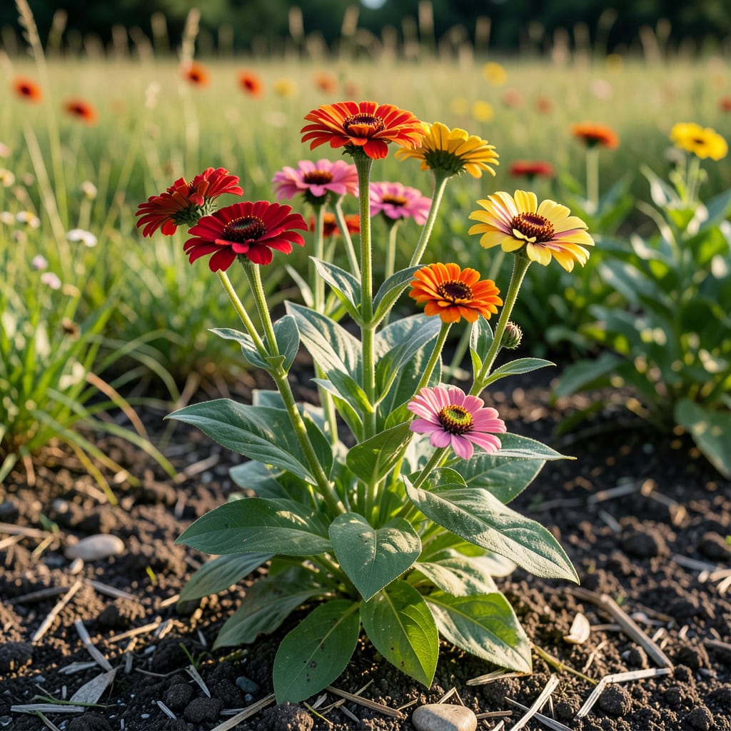 Visual representation of How to Get Zinnias to Grow Tall: The Pinching Technique for Sky High Stems
