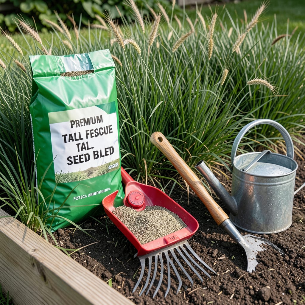 Visual representation of How to Grow Tall Fescue Grass: Drought Resistant Lawn Secrets for Year Round Green