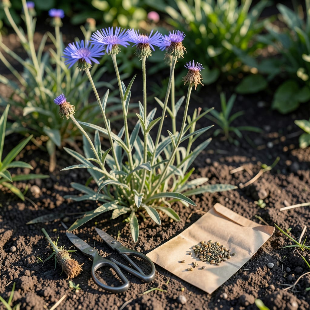 How to Harvest Bachelor Button Seeds: Timing and Methods for Best Results example with annotations