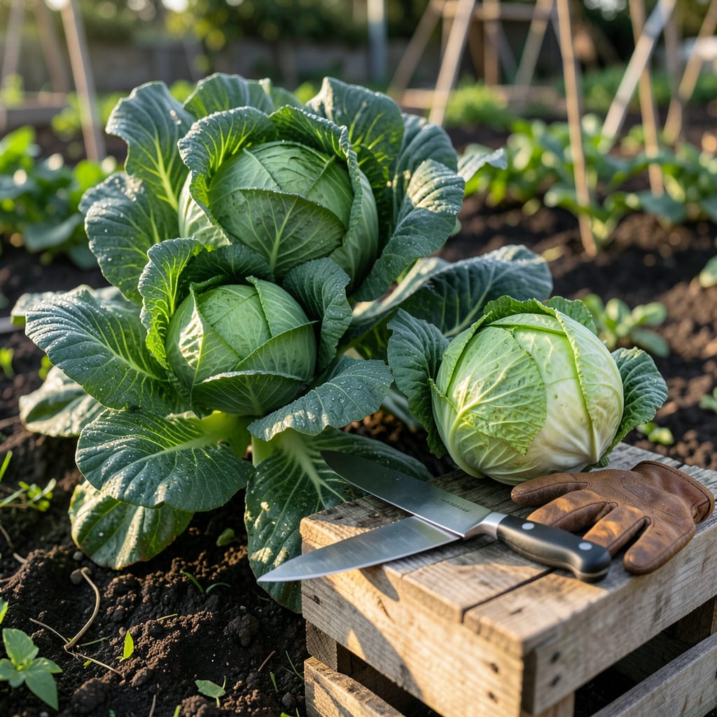 how to harvest cabbage example with annotations