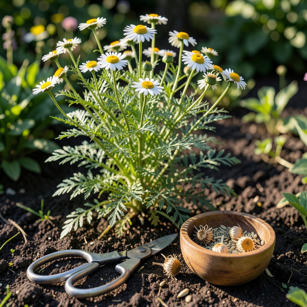 How to Harvest Chamomile Seeds: Simple Steps for Next Year's Garden illustration with key details