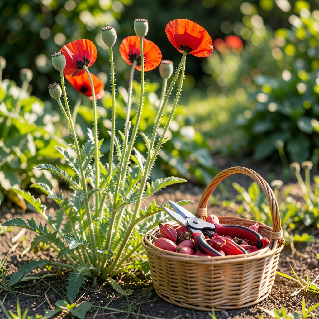 How to Harvest Poppies: Timing and Methods for Maximum Seed Yield example with annotations