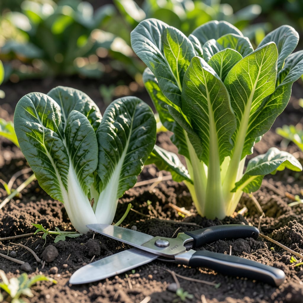Visual representation of How to Harvest Romaine Lettuce So It Keeps Growing: Cut and Come Again Method