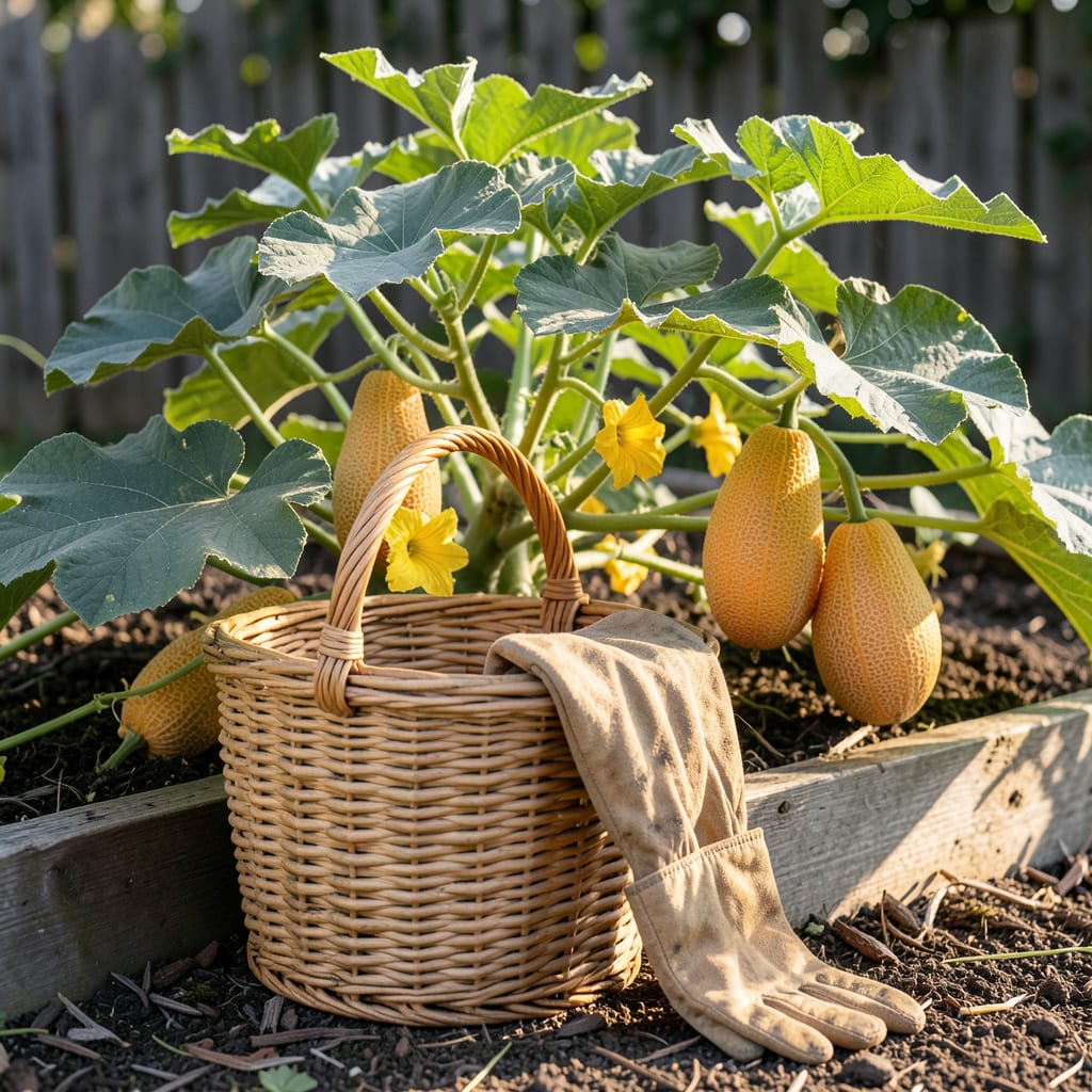 Visual representation of How to Know When a Cantaloupe Is Ready to Pick: The Stem Slip Test Gardeners Swear By