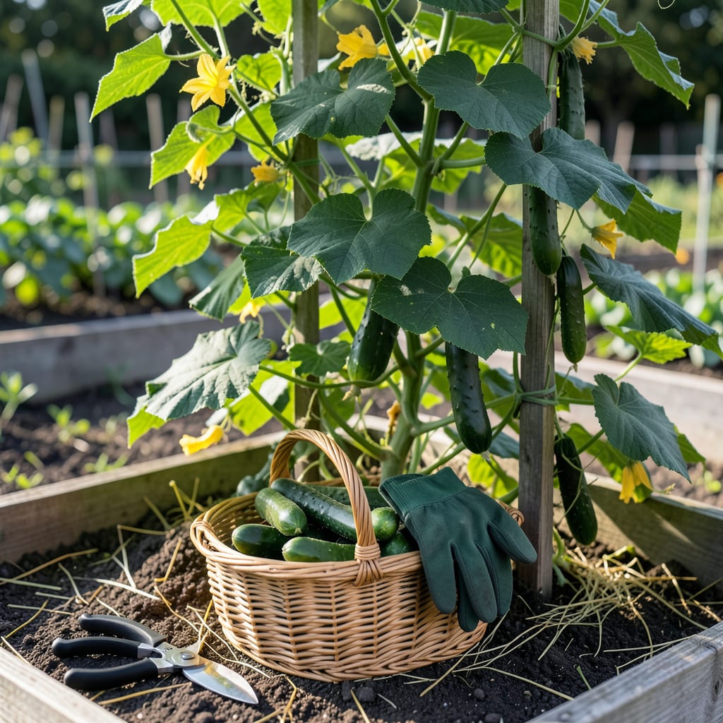 How to Know When Cucumber Is Ready to Pick: The Thumb Pressure and Color Test detailed visual guide
