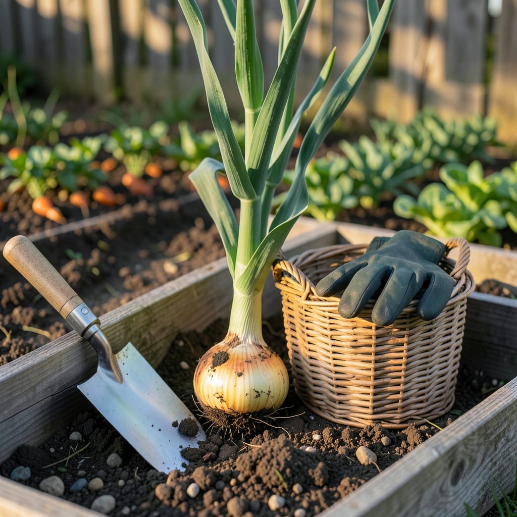 How to Know When Onions Are Ready to Pick: The Top Signs Before Harvest example with annotations