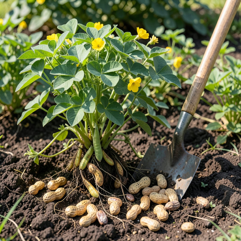 how to know when peanuts are ready to harvest example with annotations