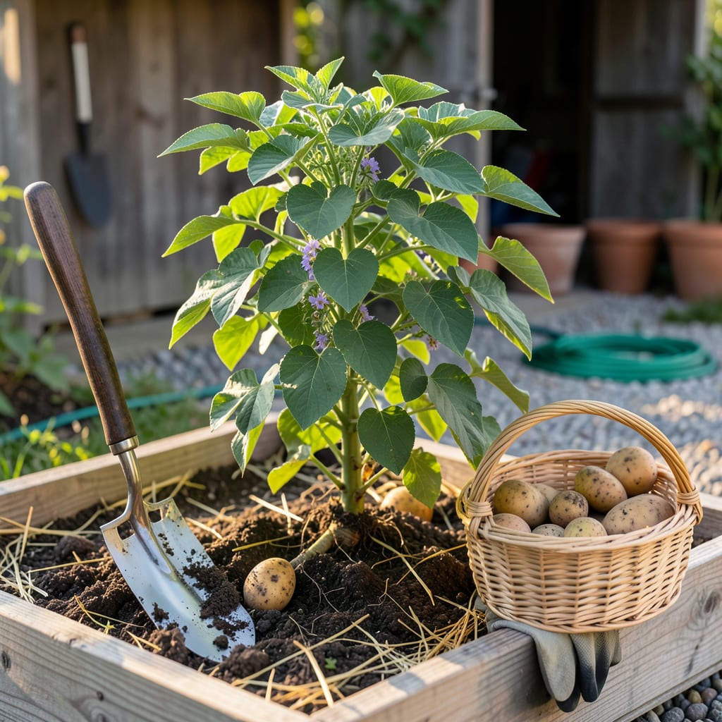 How to Know When Potatoes Are Ready to Pick: The Flower Dieback and Skin Set Test example with annotations