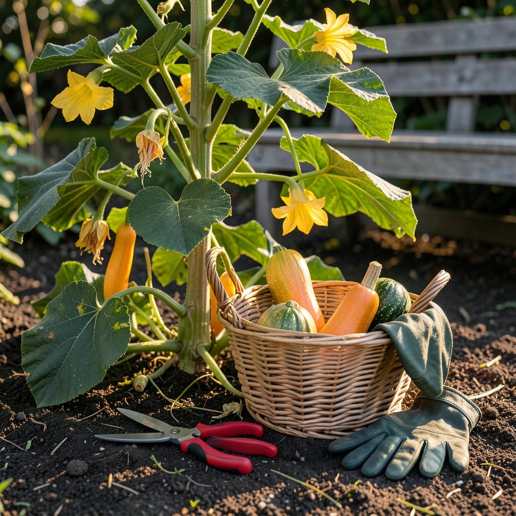How to Know When Squash Is Ready to Pick: The Thumbpress and Shine Test for Gardeners illustration with key details