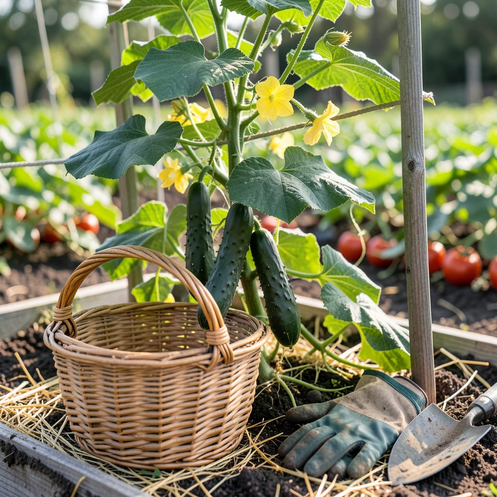 How to Know When to Pick Cucumber: The Tendril Curl and Skin Shine Test detailed visual guide