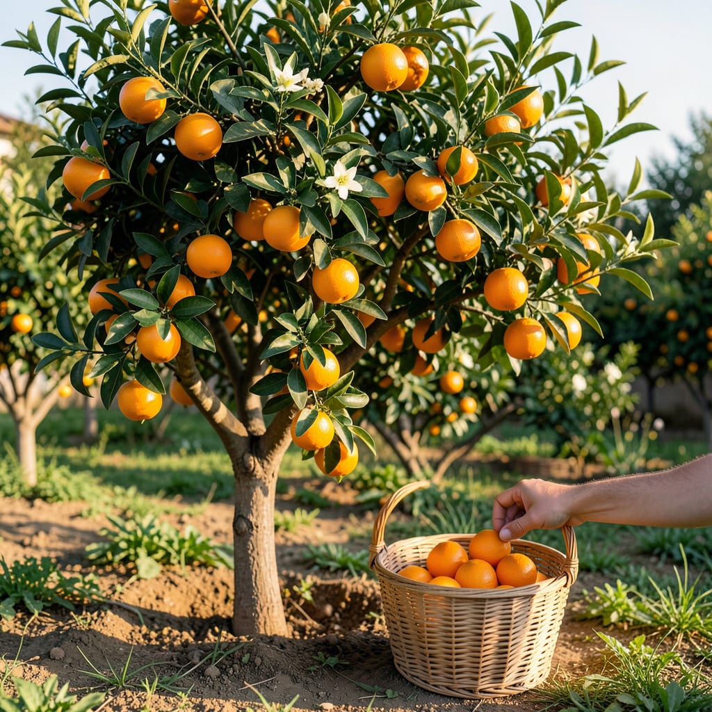 how to know when to pick oranges illustration with key details