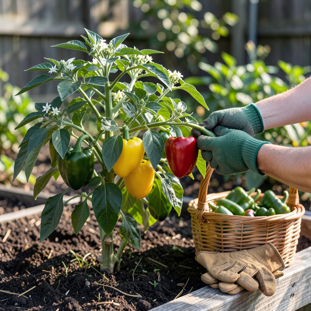 How to Know When to Pick Peppers: Color, Size and Firmness Clues for Ripe Harvests example with annotations