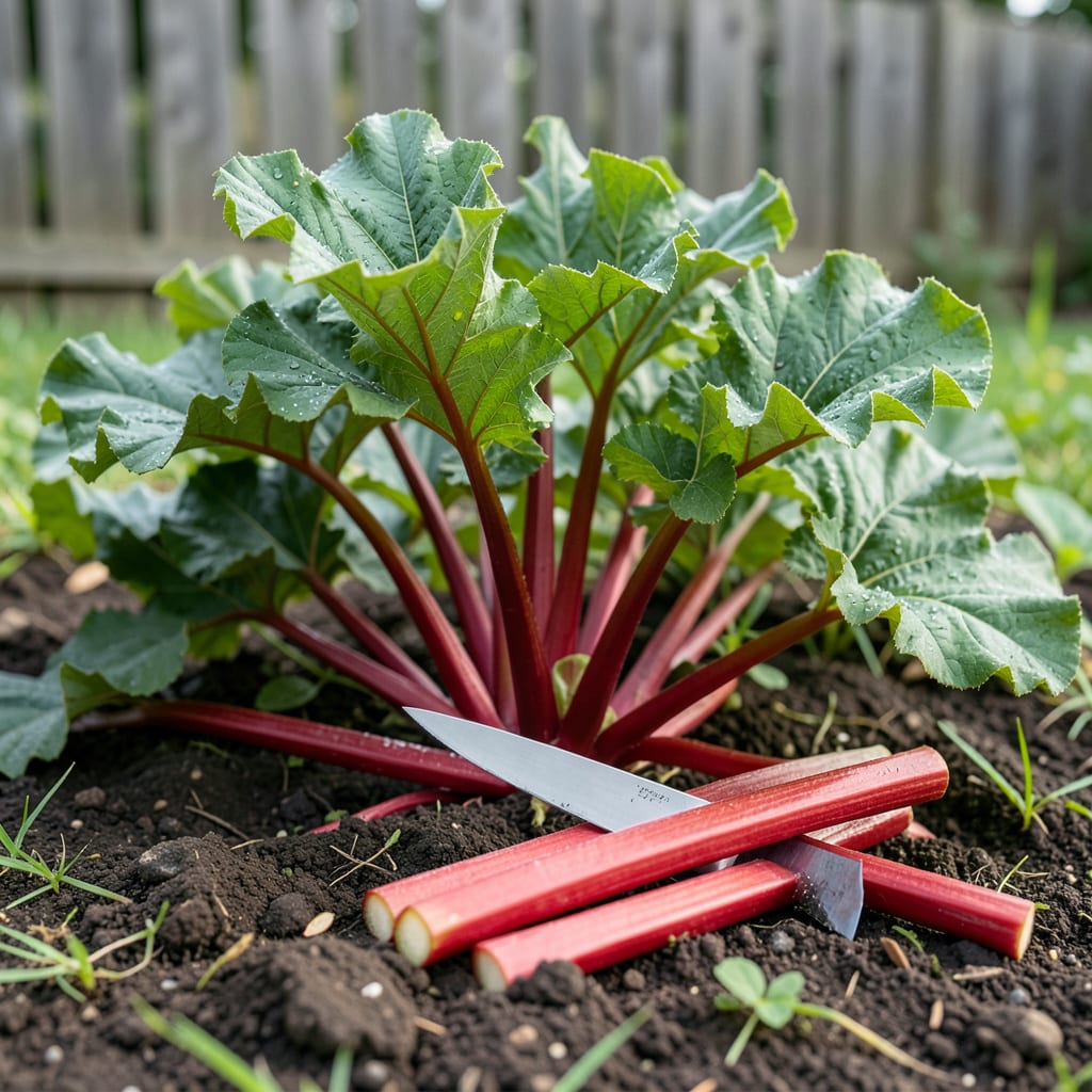 How to Know When to Pick Rhubarb: Harvest at the Right Stem Thickness detailed visual guide