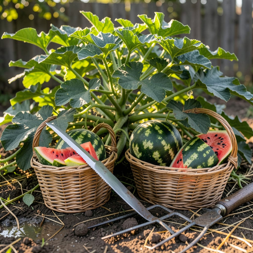 How to Know When to Pick Watermelon: 5 Foolproof Signs of Ripeness example with annotations