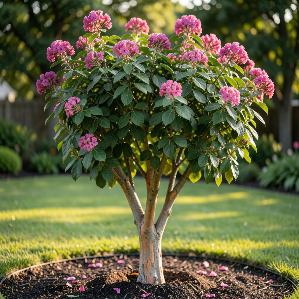 Visual representation of How to Make Crepe Myrtles Grow Tall: Pruning and Fertilizing for Sky High Blooms