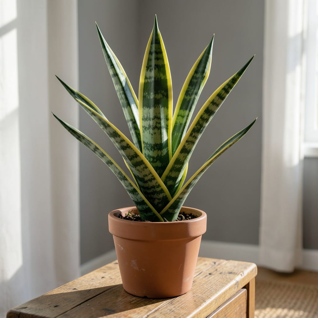 How to Make Snake Plants Grow Tall: The Light and Soil Tricks That Work example with annotations