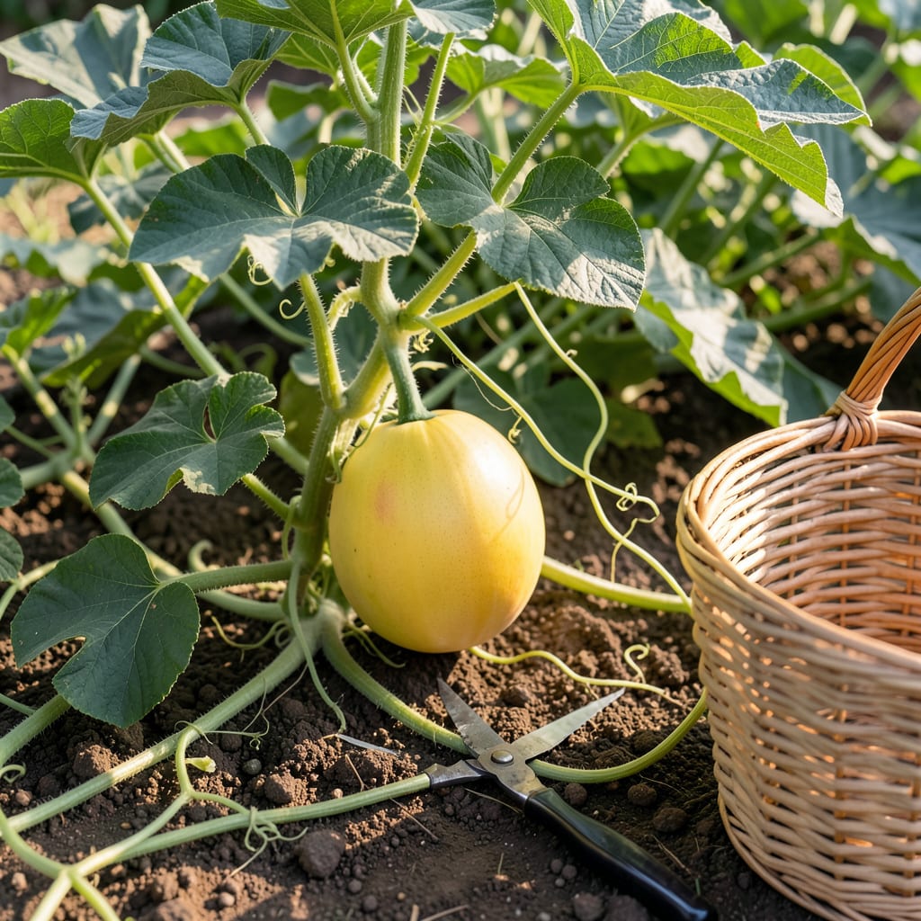 How to Pick Canary Melon: Identify Yellow Rind and Sweet Aroma example with annotations
