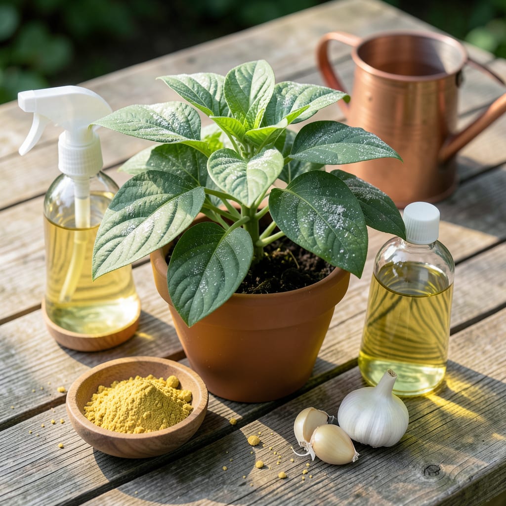 How to Prevent Powdery Mildew: Natural Solutions for Healthy Plants example with annotations