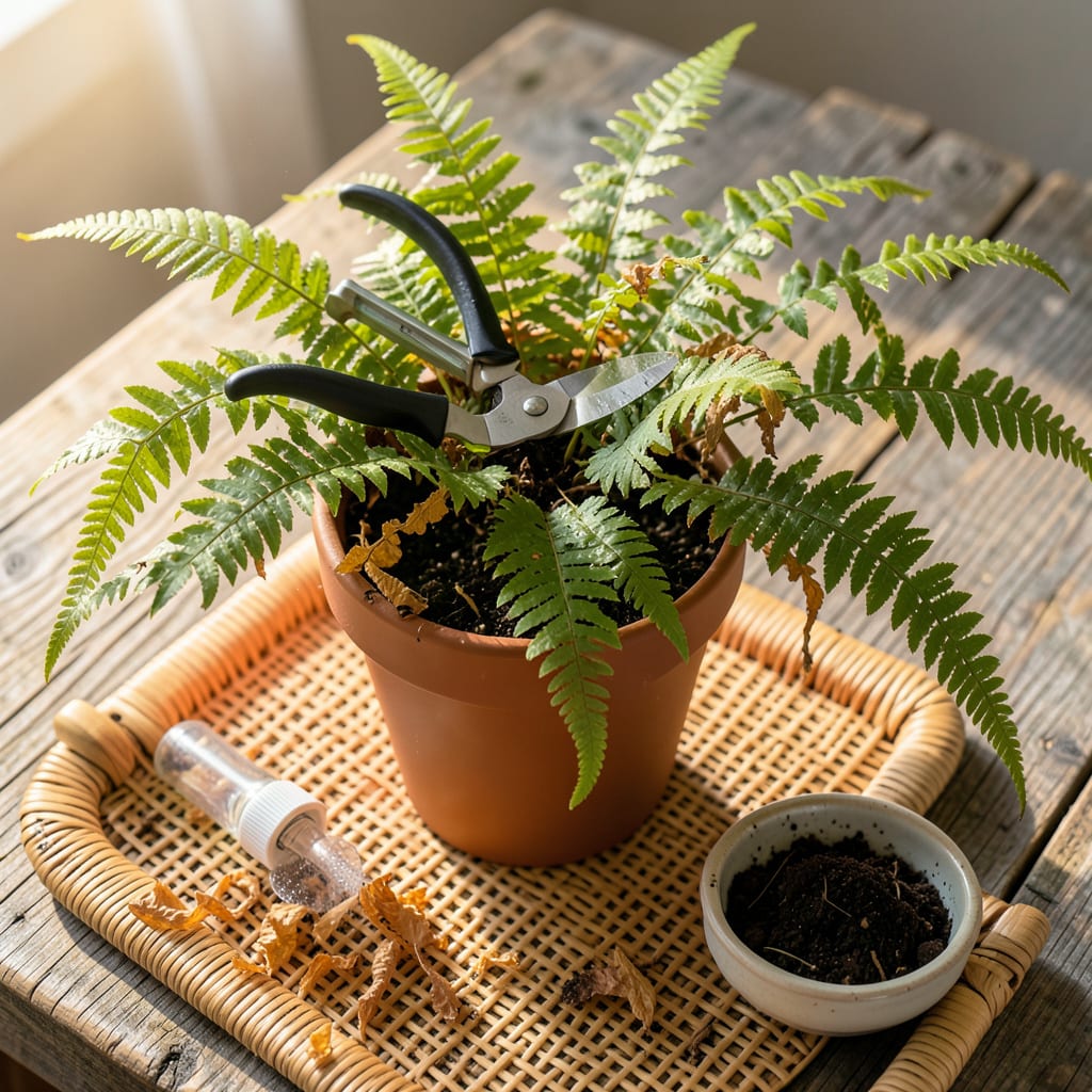 Comprehensive how to prune a fern visual reference