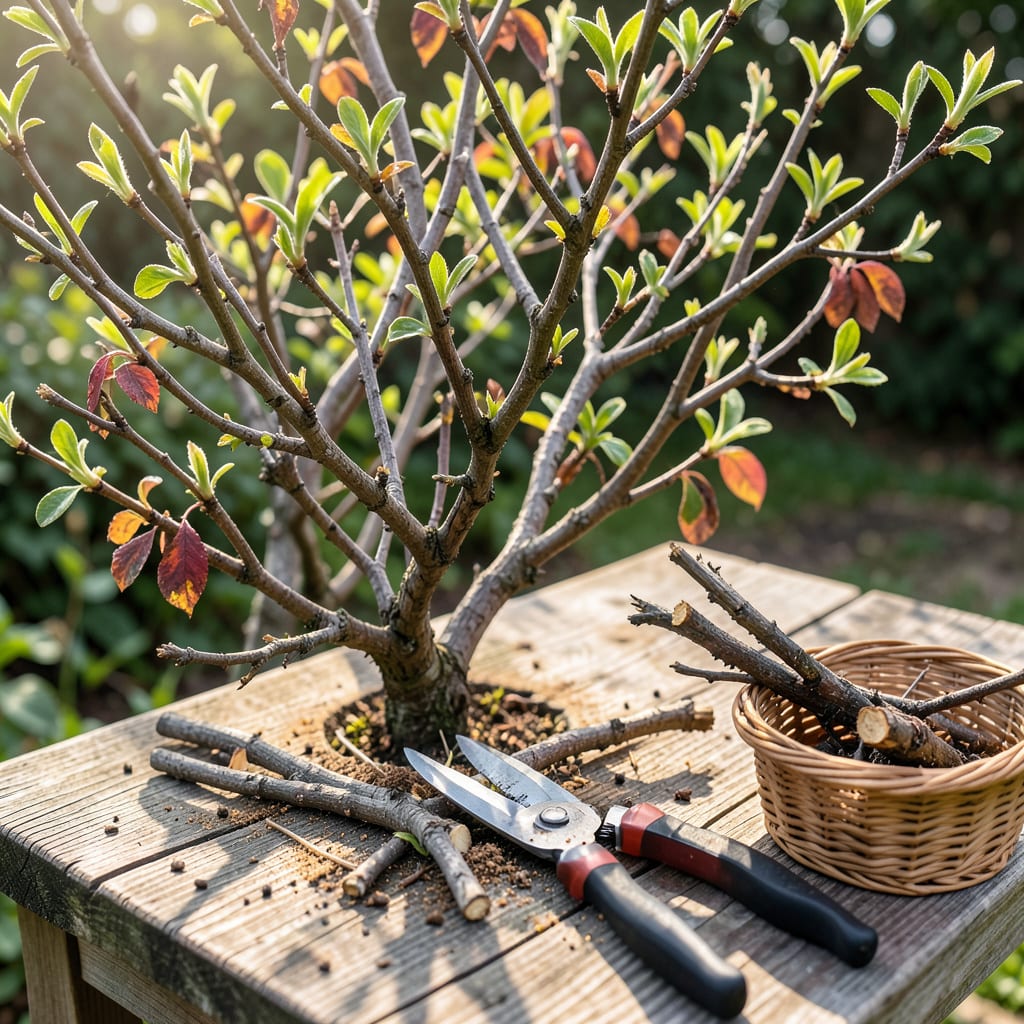 How to Prune Blueberries: The Key to Bigger Harvests Next Season example with annotations