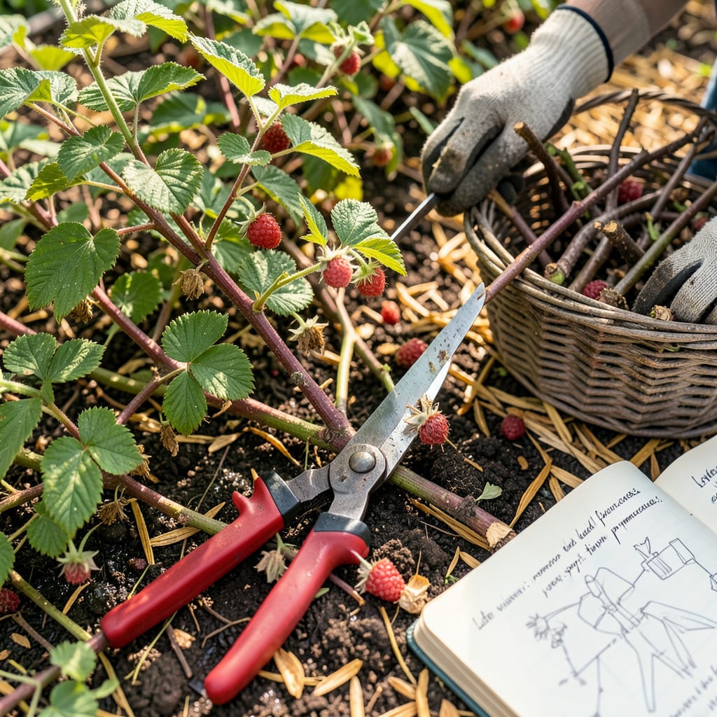 Comprehensive how to prune everbearing raspberries visual reference