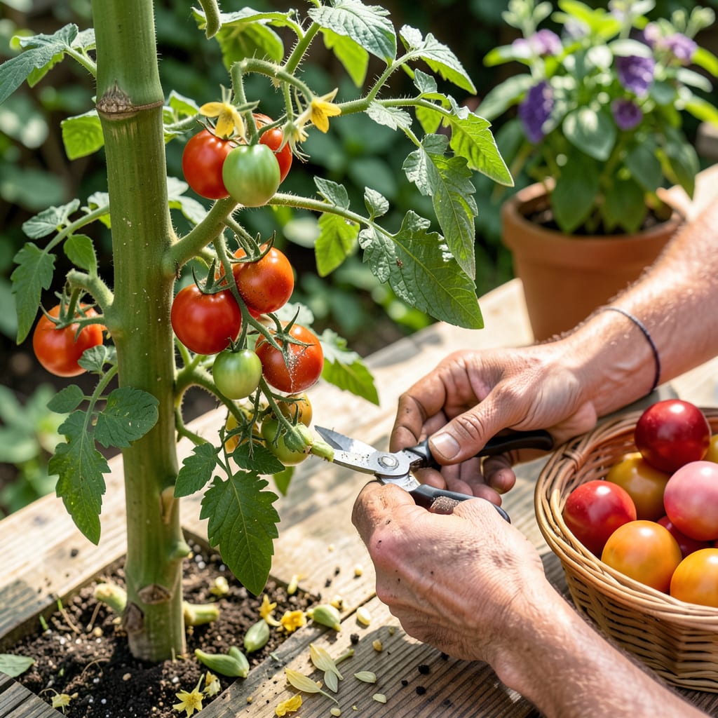 How to Prune Indeterminate Tomatoes: The Key to Bigger Harvests All Season example with annotations