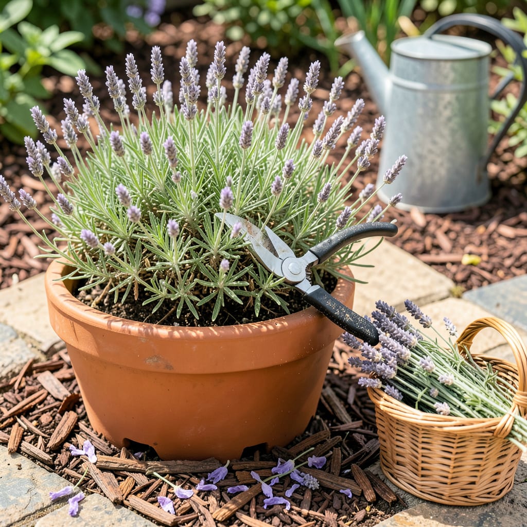 How to Prune Lavender: The Key to Bushier Blooms and Longer Life illustration with key details
