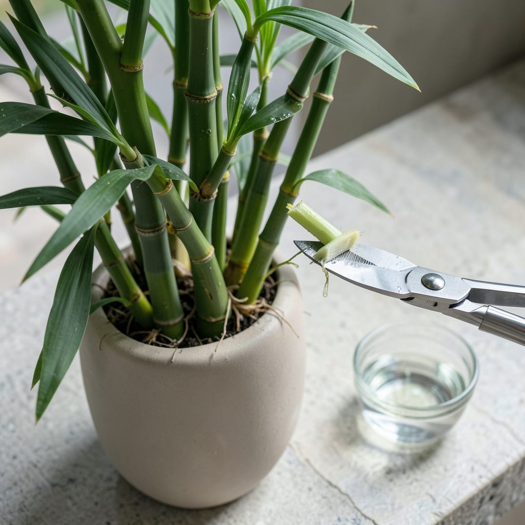 How to Prune Lucky Bamboo: The Foolproof Guide for Lush Growth illustration with key details