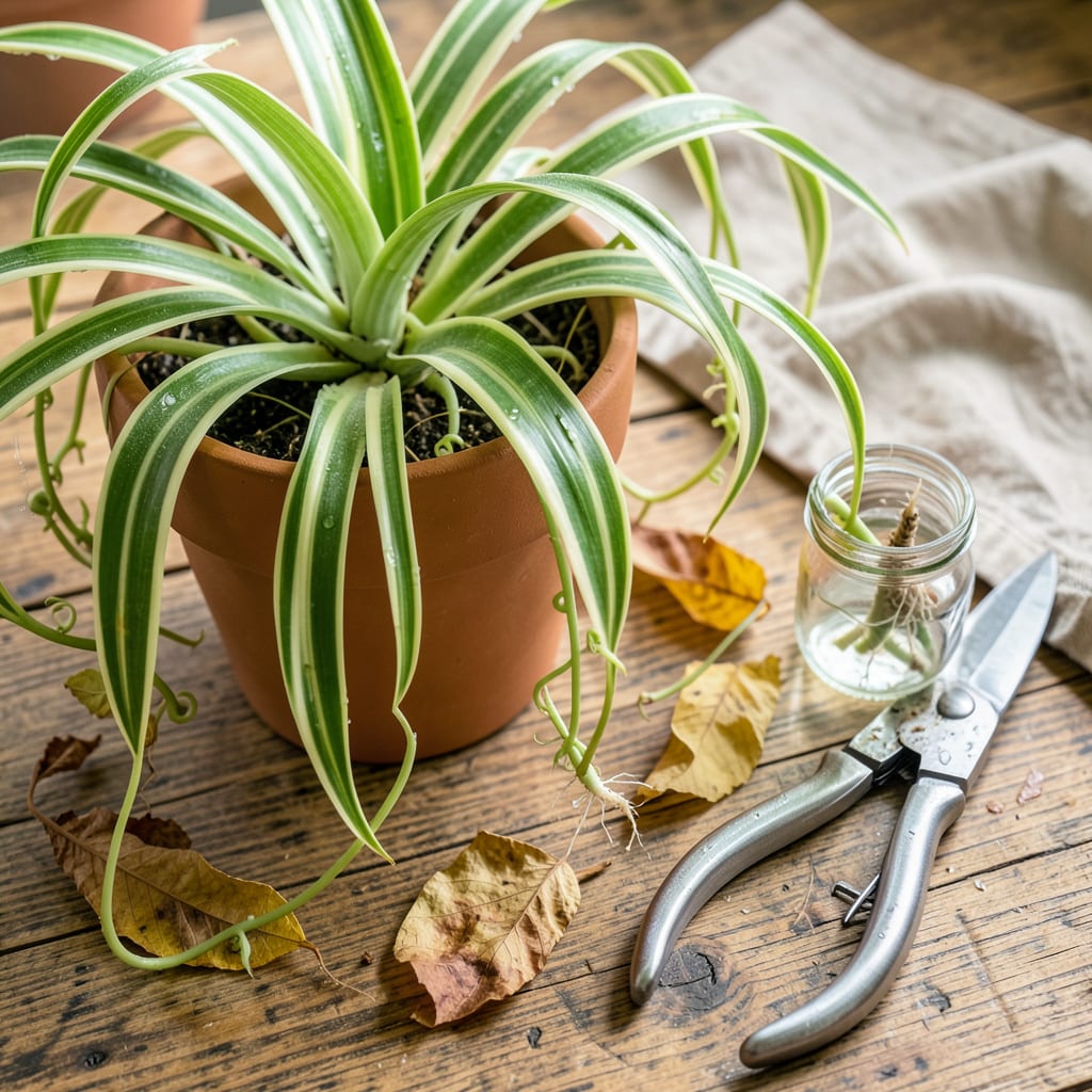 Visual representation of How to Prune Spider Plants: The Key to Fuller, Healthier Growth