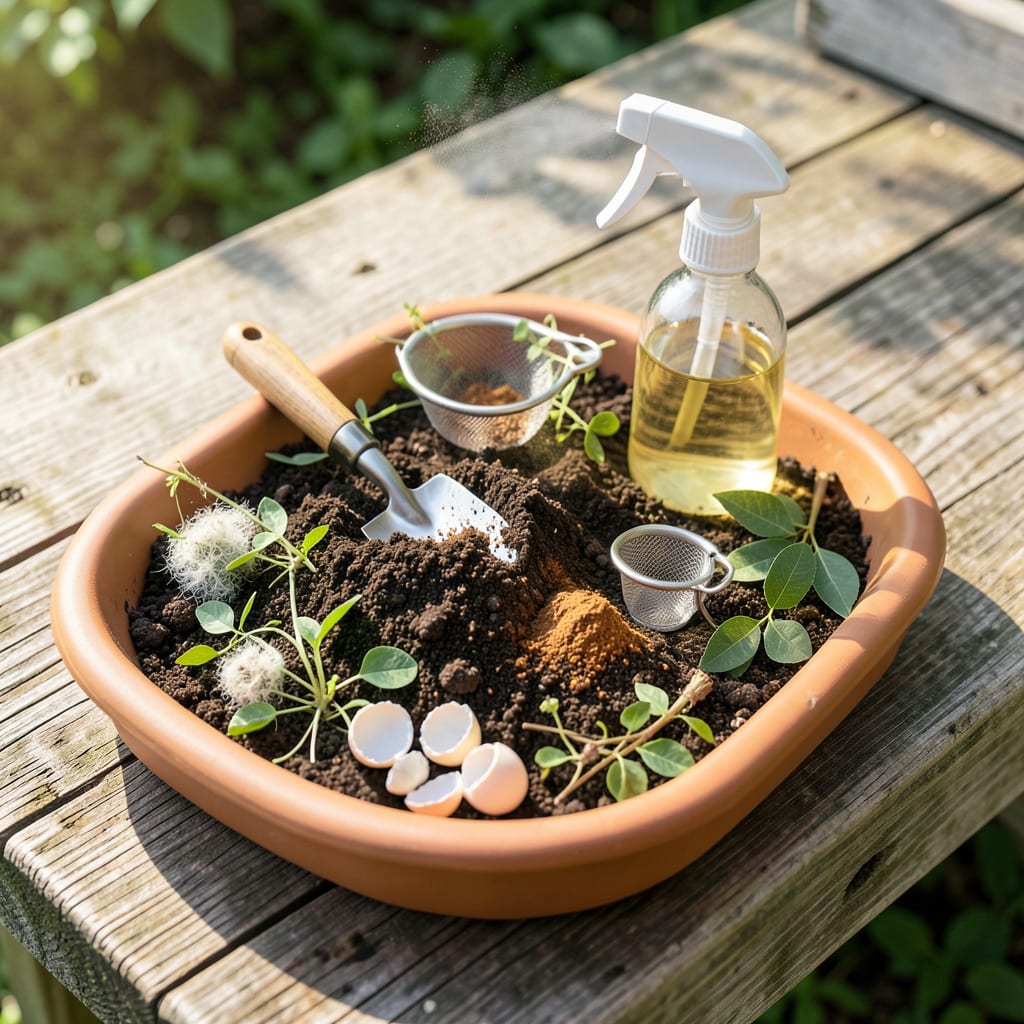 How To Remove Fungus From Soil: Natural and Safe Treatment Methods illustration with key details