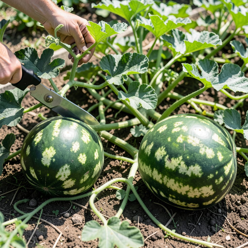 how to tell if a watermelon is ripe to pick example with annotations