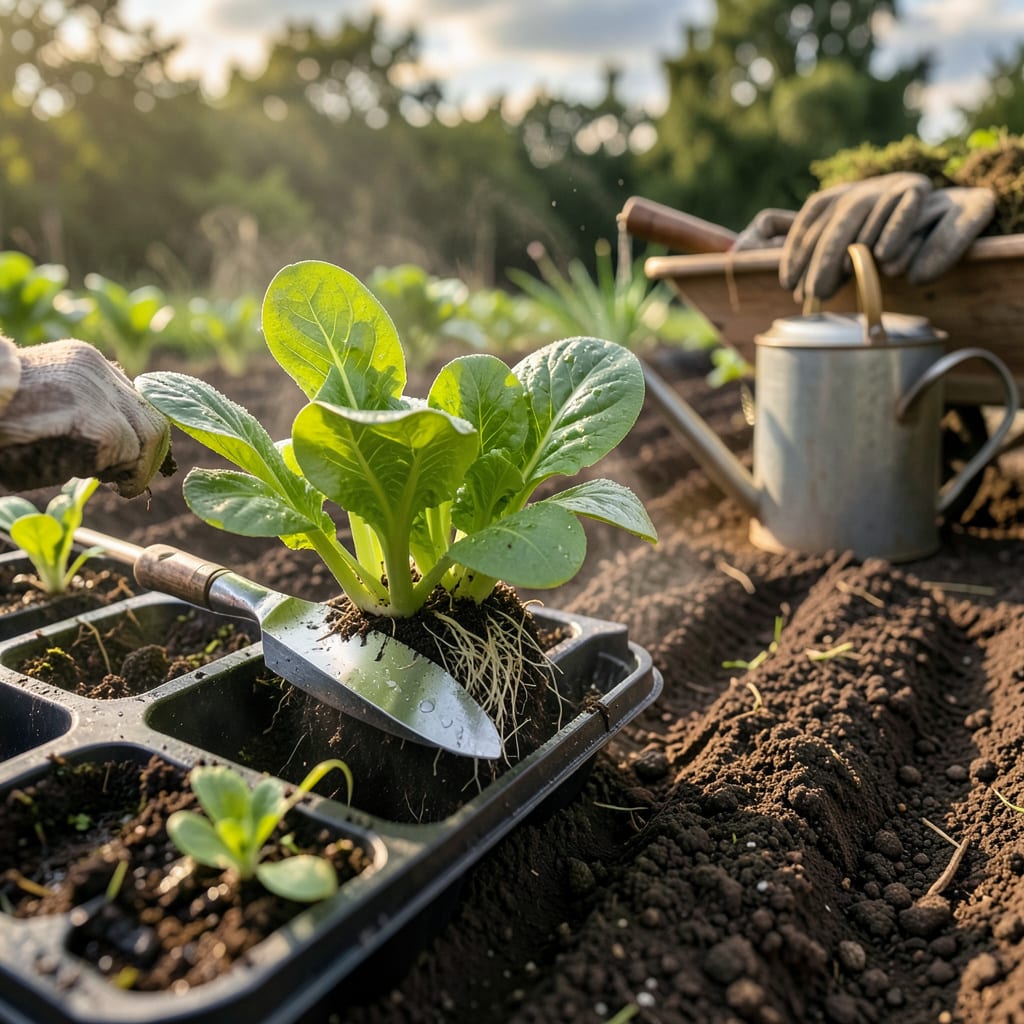 Visual representation of How to Transplant Lettuce: Shock Free Move for Thriving Greens