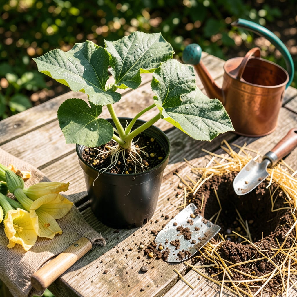How to Transplant Zucchini: Stress Free Steps for Thriving Plants illustration with key details