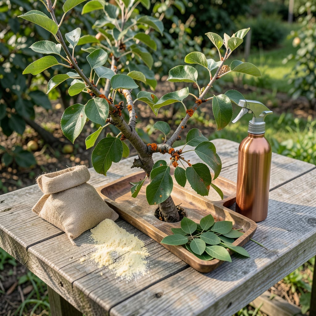 How to Treat Cedar Apple Rust on Apple Trees: Step by Step Fungal Control example with annotations