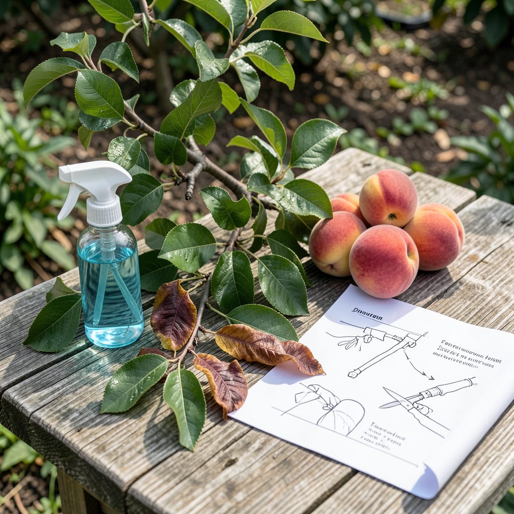 How to Treat Leaf Curl on Peach Trees: Effective Fungal Disease Control illustration with key details