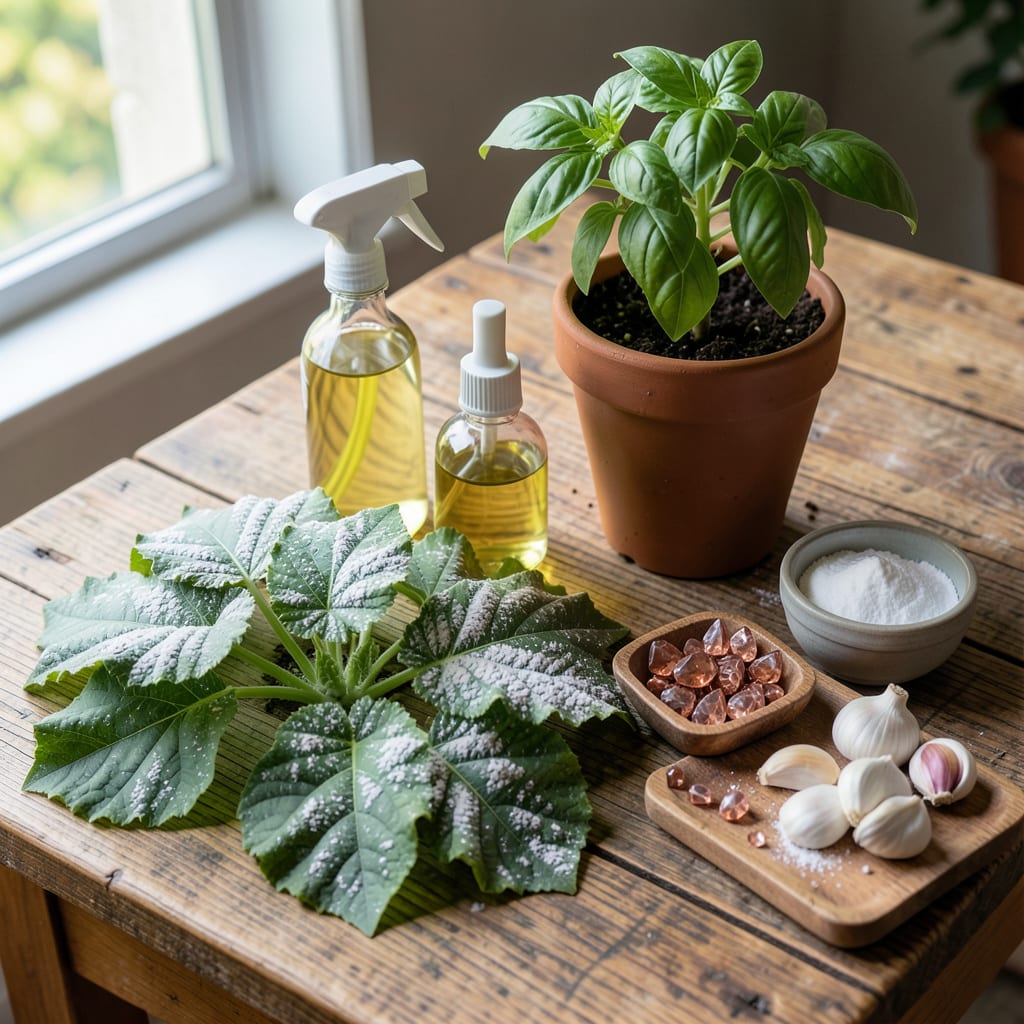Visual representation of How to Treat Powdery Mildew on Plants: Safe and Effective Organic Solutions