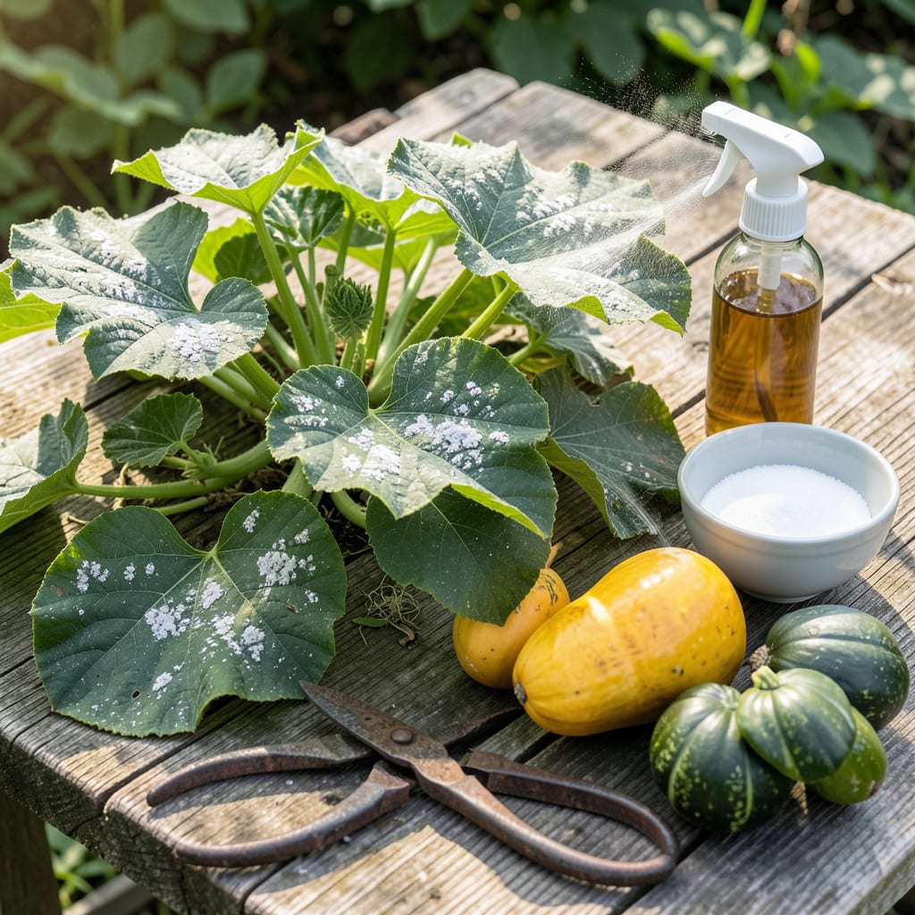 Comprehensive How to Treat Powdery Mildew on Squash Plants: Organic Spray for Healthy Foliage visual reference
