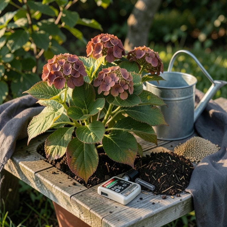 Hydrangea Leaves Turning Reddish Brown: Sunburn or Seasonal Transition Signs