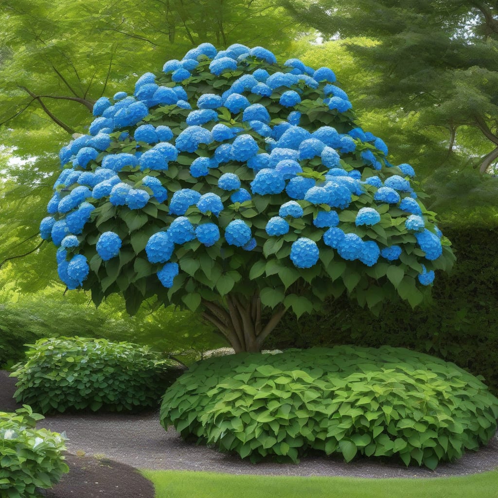 Hydrangea Tree Growth: How Tall They Can Grow and What to Expect example with annotations