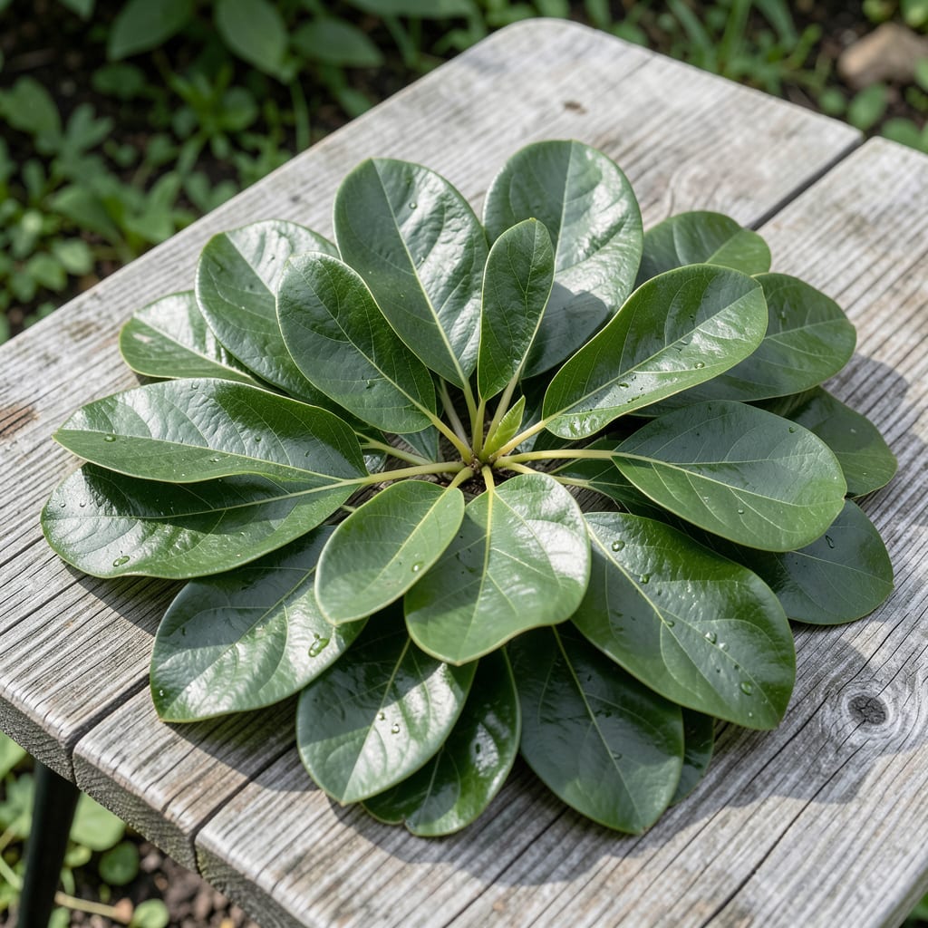Visual representation of Identification Persimmon Tree Leaves: Key Visual Markers for Gardeners