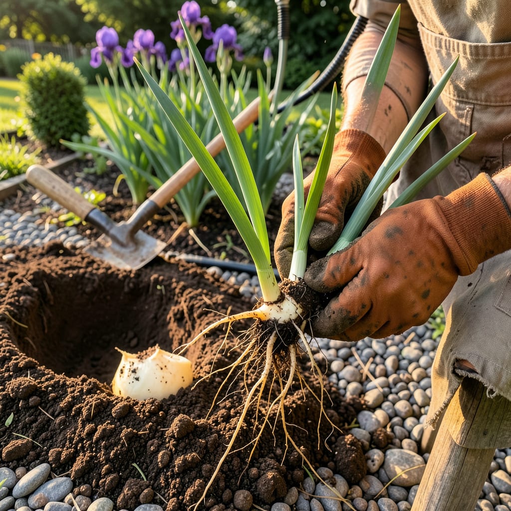 Iris Transplanting Guide: Foolproof Steps for Thriving Blooms Next Season illustration with key details