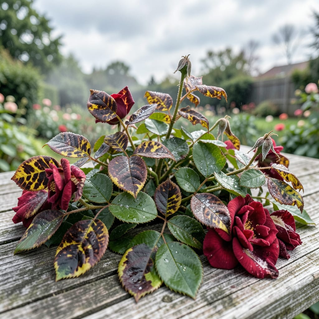 Visual representation of Knockout Rose Disease Images: Early Symptoms and Organic Solutions