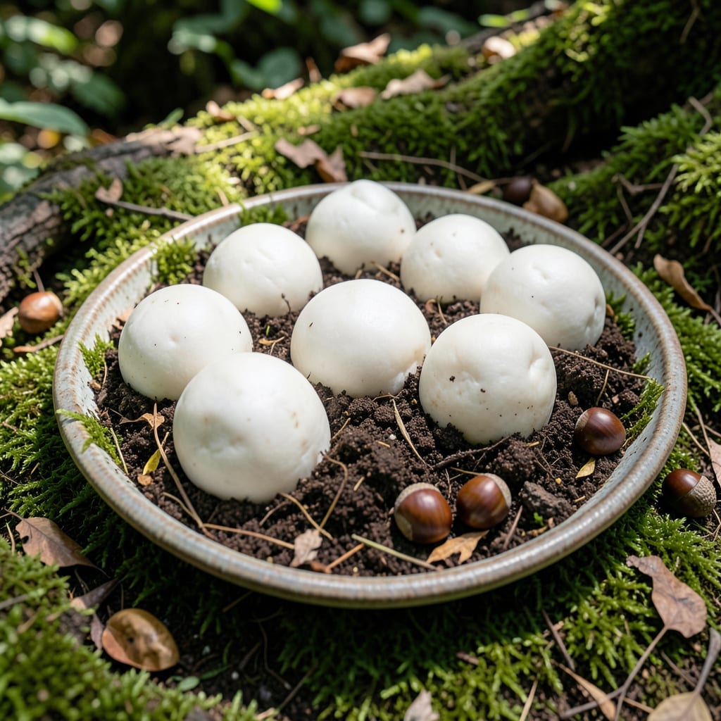 Large White Fungus Balls in Soil: Identification and Removal Guide illustration with key details