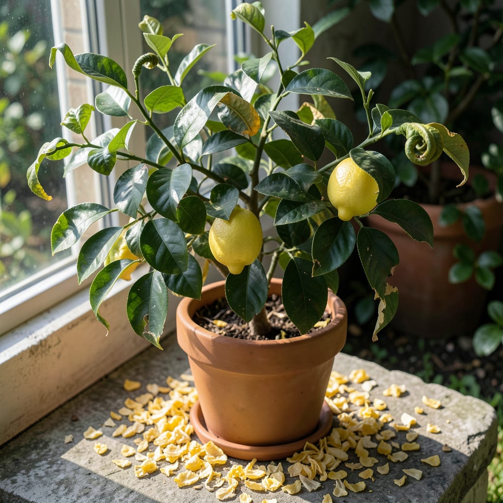 Comprehensive lemon tree leaves curling and falling off visual reference
